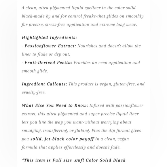 Bite Beauty Upswing Extreme Long Wear Liquid Eyeliner in Black - Picture 6 of 8